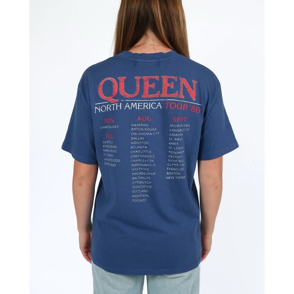 Daydreamer Rock Hall Of Fame Queen Tour 80 Woman's T-Shirt Blue Sz M READ - Picture 2 of 11